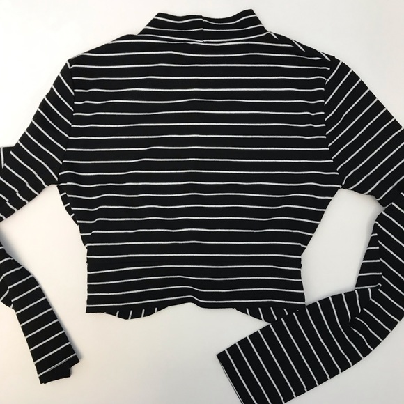 NWOT Topshop front knot long sleeve crop top - Picture 4 of 5